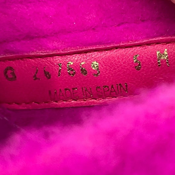 Stuart Weitzman RARE Bromley Spanish Shearling Lambs Wool Loafers Flamingo Pink - Picture 14 of 16